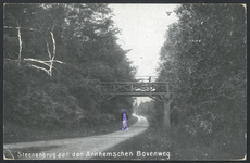 17649 Gezicht op de imitatie boomstammenbrug van gewapend beton over de Oude Arnhemse Bovenweg op de buitenplaats ...